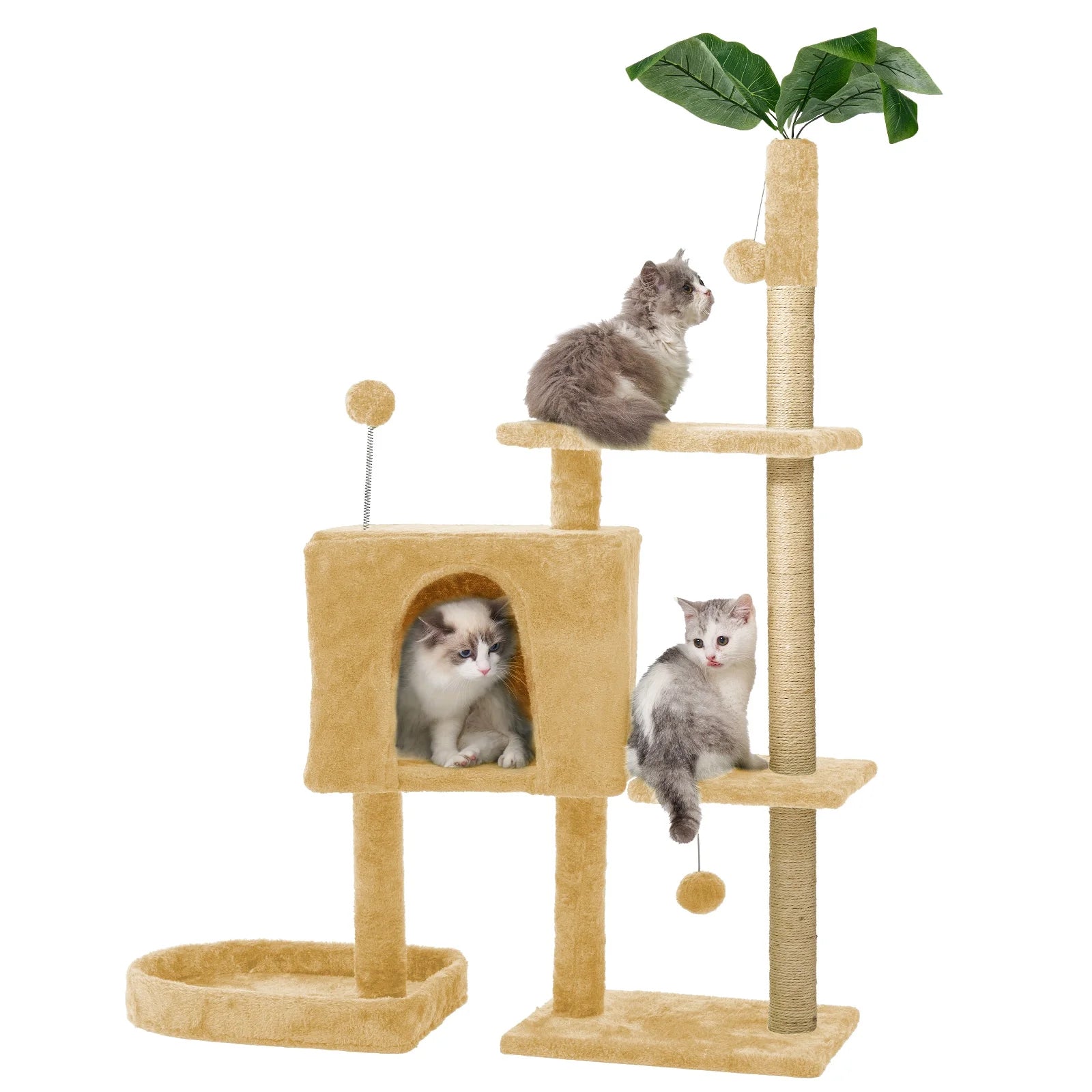 Cat Tree with Scratching Posts Plush Perch Stand - BIG FRENCHIES