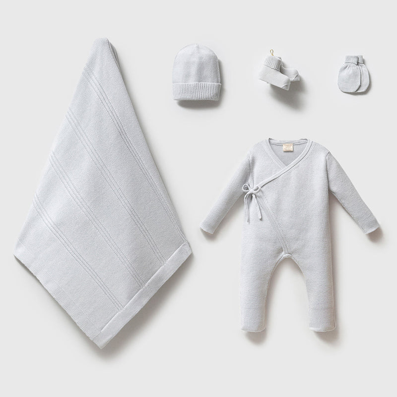 Blue Organic Cotton Newborn Set – 5 Pieces - BIG FRENCHIES