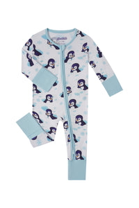 PoshTOT Snowman Penguin Bamboo Baby Convertible Zippy Romper