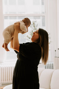 Tiered Breastfeeding Dress - Black