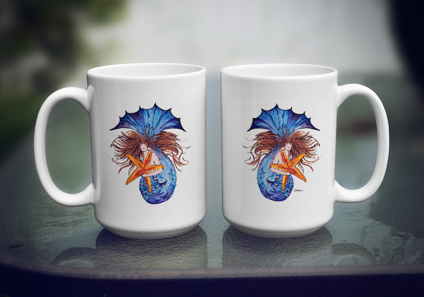 Brunette Mermaid Coffee Mug 15 oz 8337-2CM15