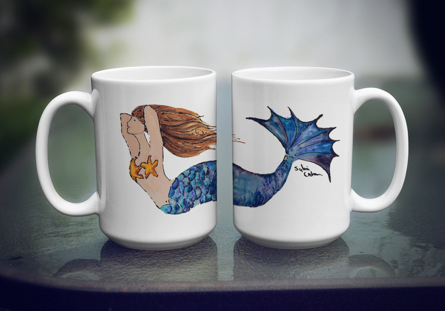 Brunette Mermaid Coffee Mug 15 oz 8337CM15
