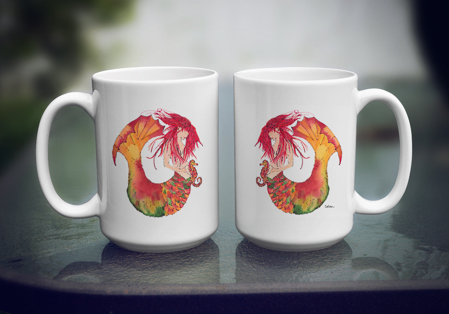 Red Haired Mermaid Coffee Mug 15 oz 8339-2CM15