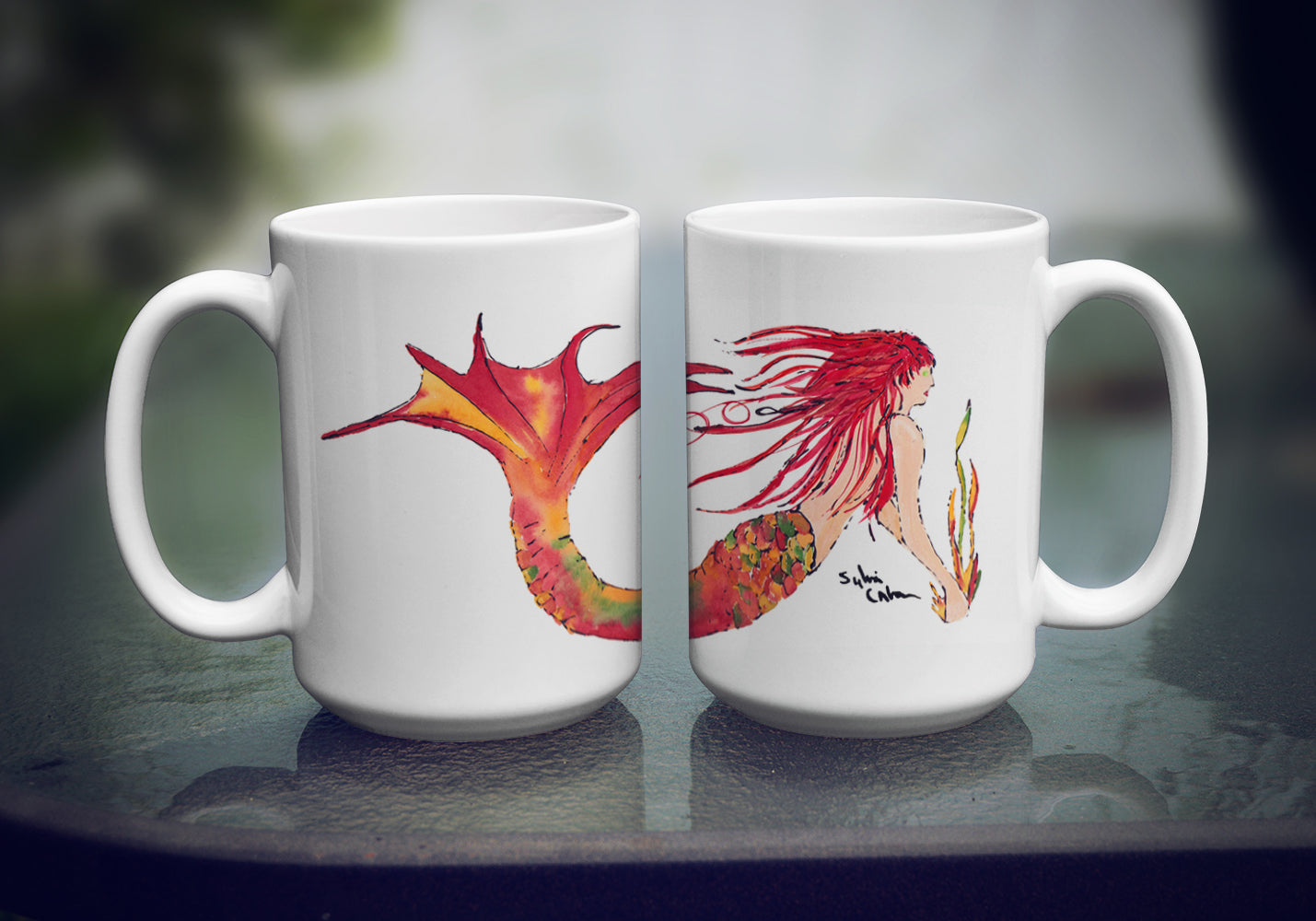 Red Haired Mermaid Coffee Mug 15 oz 8339CM15