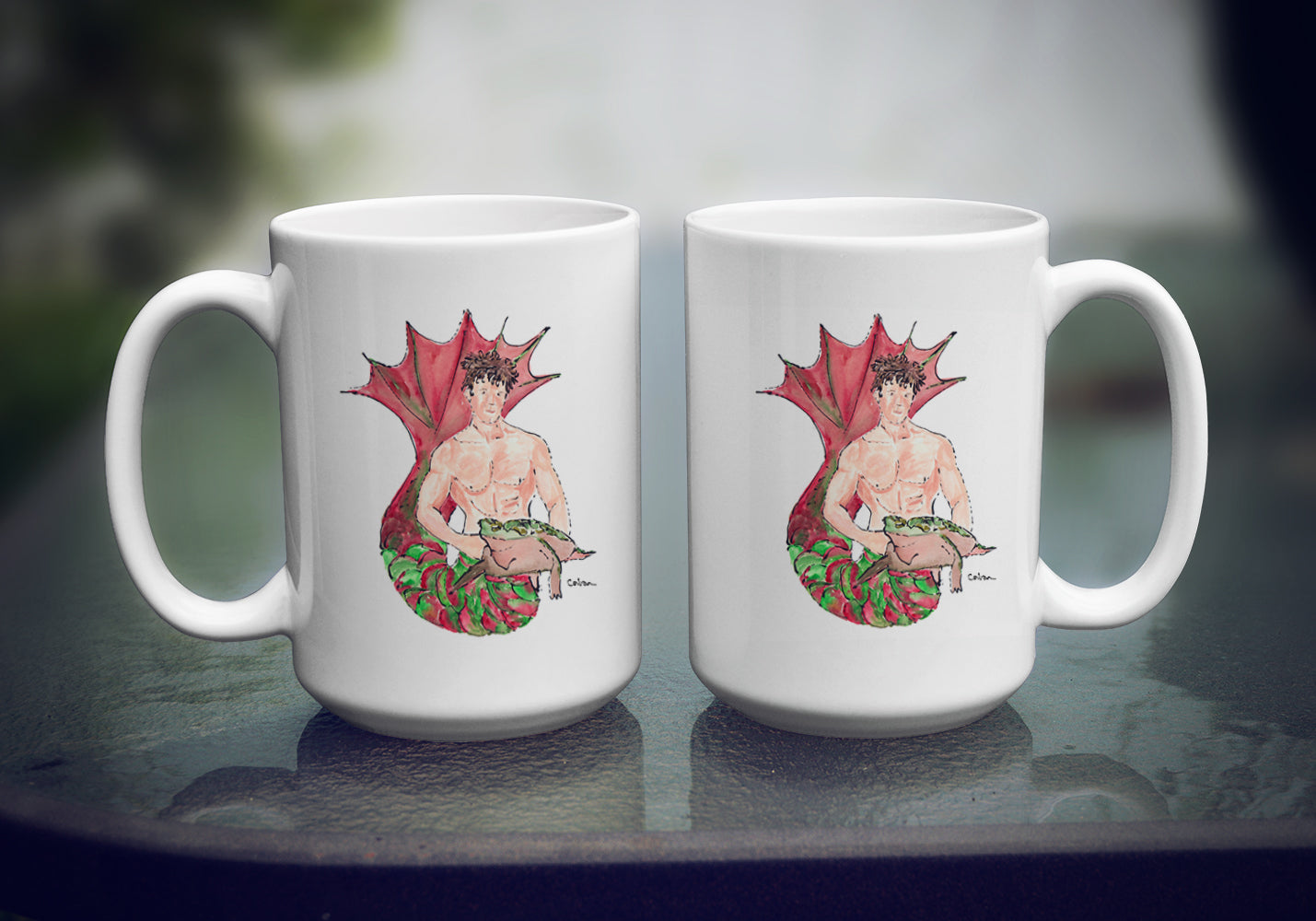 Brunette Merman Coffee Mug 15 oz 8348-2CM15