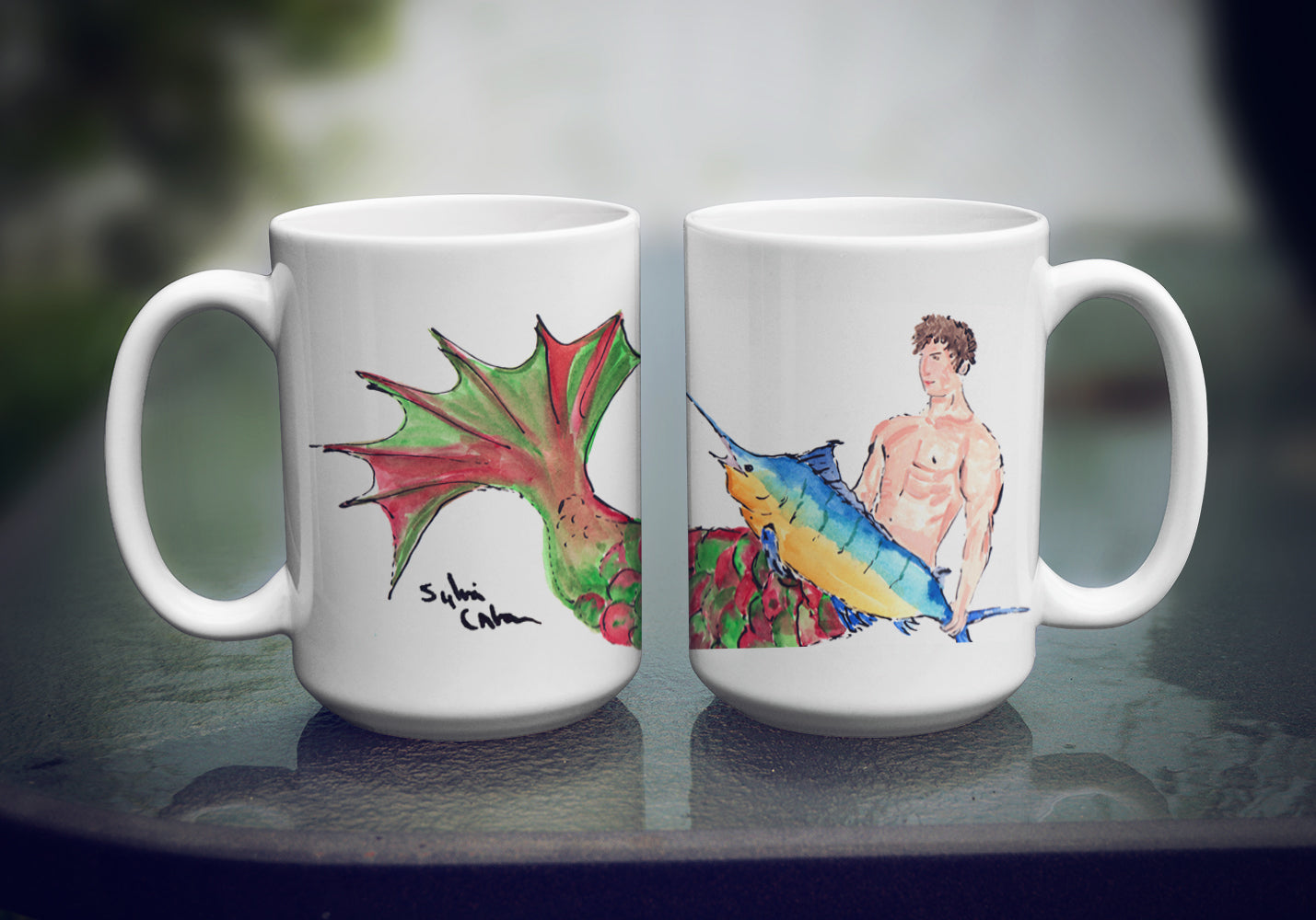 Brunette Merman Coffee Mug 15 oz 8348CM15