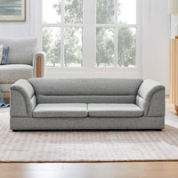 Oversized Pet Sofa, Curved Armrest Rectangular Dog Sofa, Linen Fabric Comfort Pet Couch for Large & Oversized Dogs-LIGHT