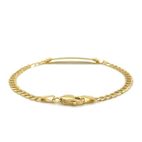 14k Yellow Gold Curb Link Style Children's ID Bracelet