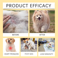 Dog Fish Oil Chewable Tablets,3 Skin & Coat Supplement For Itchy Skin, Seasonal Allergies, Support Bone, Digestion & Rep