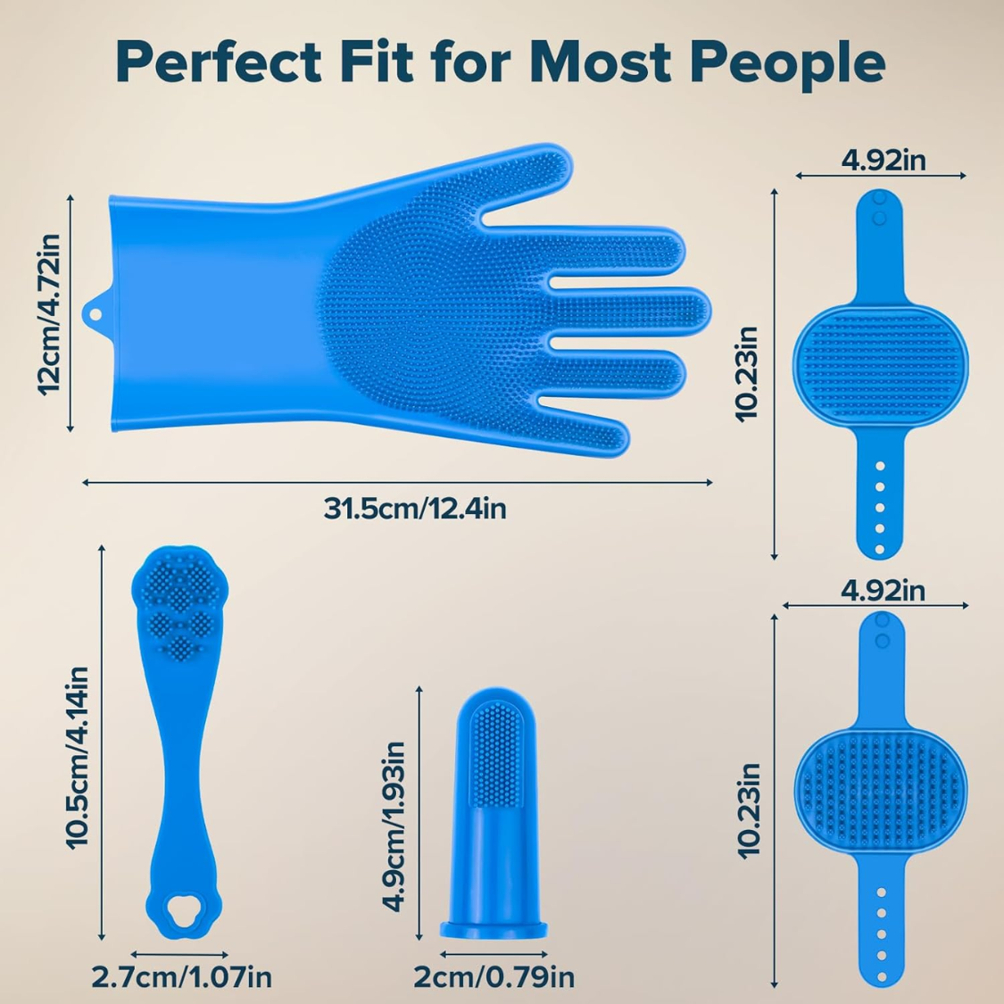 6PCS Grooming Bath Supplies For Dogs, Cats Dog Washing Gloves Dog Bath Brush Dog Shower Brush Pet Grooming Gloves Dog Gr