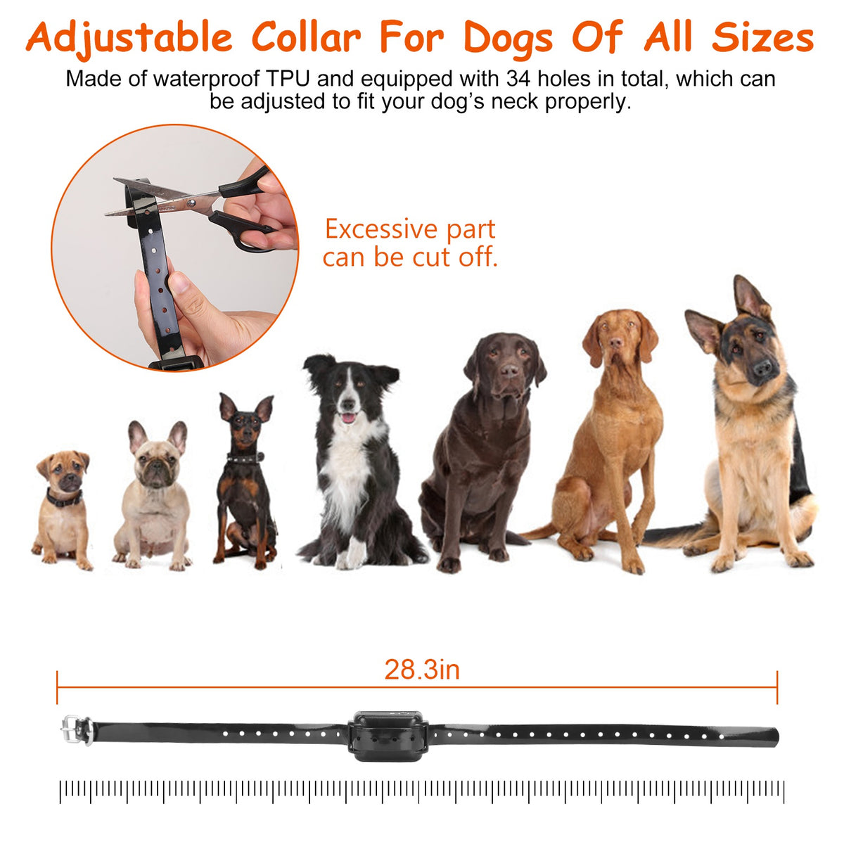 1Set Dog Fence System Pet Containment System With One Hundred Adjustable Levels IPX7 Waterproof Rechargeable Receiver Un