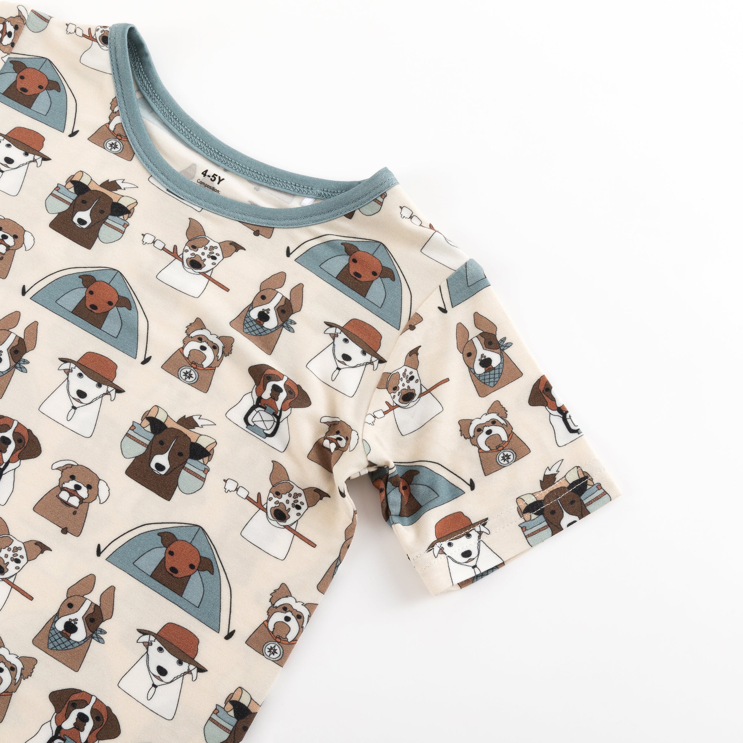 Camp Paws (Short PJ Set) - Blue - BIG FRENCHIES