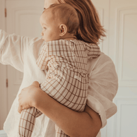 The Printed Romper - Mauve Check