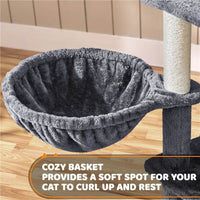 Renwick 69in Large Cat Tree Tower with Condos &amp; Scratching Board - Dark Gray - BIG FRENCHIES