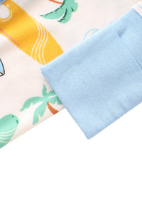 PoshTOT Beach Surfing Bamboo Baby Convertible Zippy Romper