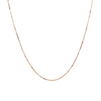 14k Rose Gold Classic Box Chain 0.6mm