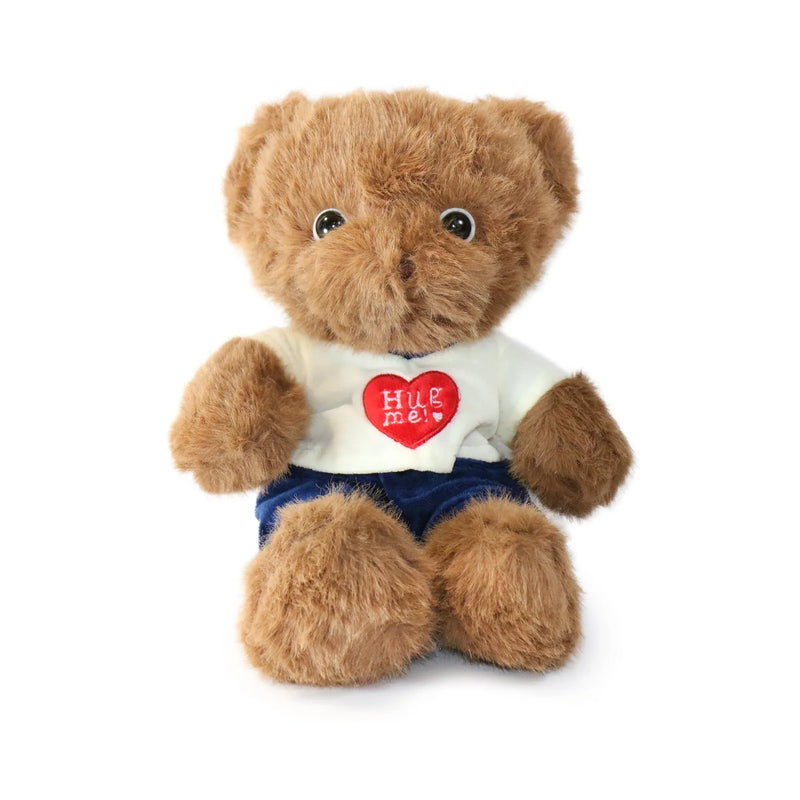 12-inch Fashionable Huggable Bear with Red Heart Shirt - BIG FRENCHIES