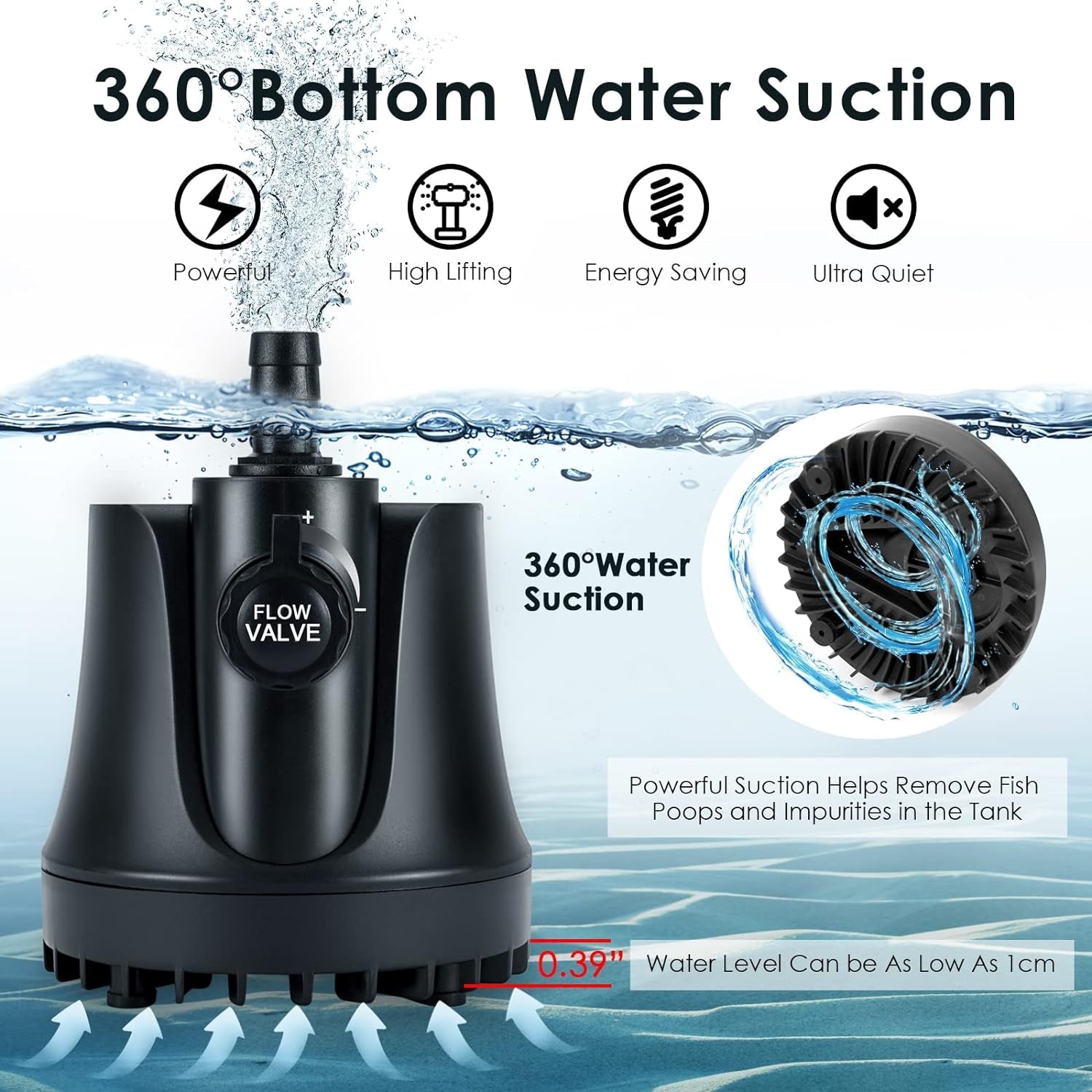 Aquarium Water Pump with Adjustable Switch - BIG FRENCHIES
