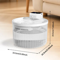 Pet Water Fountain, Large Capacity Automatic Cat Water Dispenser With No Daily Refills Needed, Ultra-Quiet-Pump Sleep-Fr
