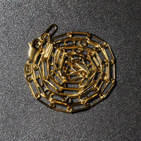 14K Yellow Gold Wide Paperclip Chain (3.3mm)