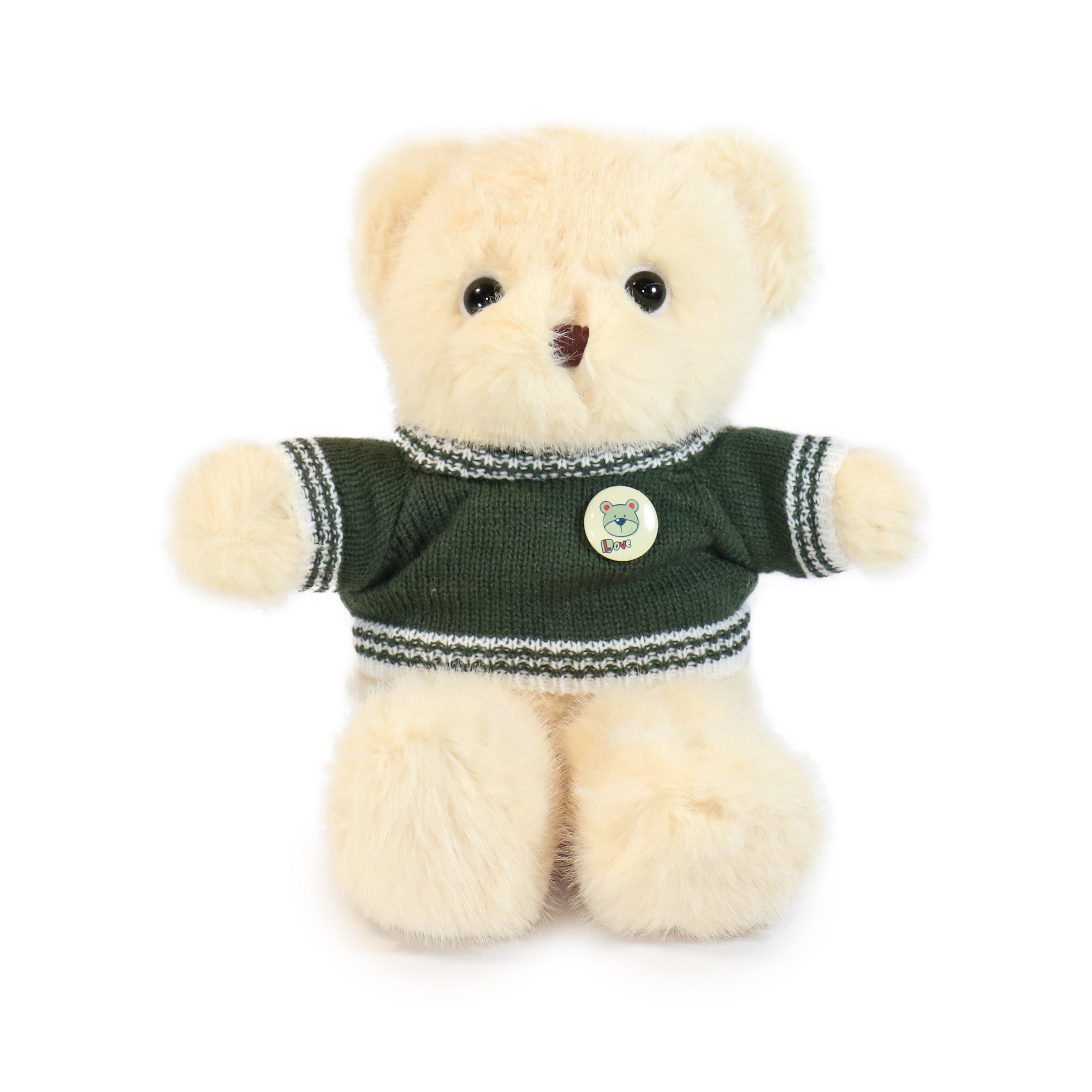 12-inch Fashionable Polo Bear with Button Sweater