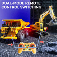 Remote Control Excavator Construction Vehicle Set Educational Construction Toy For Children