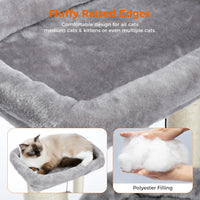 Cozy Gray Cat Tree Condo - 27" Multi-Level Tower with Spacious Perch and Scratching Posts for Kittens and Medium Cats - BIG FRENCHIES