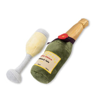 Champawgne-Cheers Plush Dog Toy Gift Set – with Squeaker & Crinkle Paper - BIG FRENCHIES