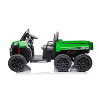 24V 6 Wheeler Freddo Tractor Trailer 2 Seater Ride-on with Dump Cart and Parental Remote - BIG FRENCHIES