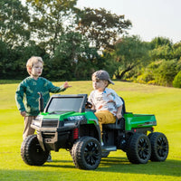 24V 6 Wheeler Freddo Tractor Trailer 2 Seater Ride-on with Dump Cart and Parental Remote - BIG FRENCHIES