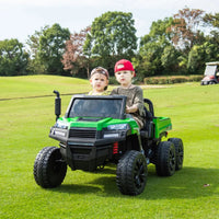 24V 6 Wheeler Freddo Tractor Trailer 2 Seater Ride-on with Dump Cart and Parental Remote - BIG FRENCHIES