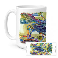 Crab All Over Ceramic Coffee Mug 15 oz Decorative Large C Handle Mug Cup for Tea, Cocoa Hot Chocolate