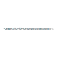 .925 Sterling Silver Oval Blue Topaz Diamond Butterfly Link Bracelet (I-J Color, I1-I2 Clarity) - Size 7" Inches
