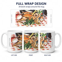 Crab Boil Ceramic Coffee Mug 15 oz Decorative Large C Handle Mug Cup for Tea, Cocoa Hot Chocolate