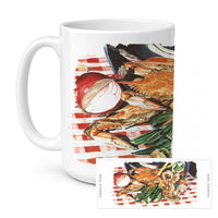 Crab Boil Ceramic Coffee Mug 15 oz Decorative Large C Handle Mug Cup for Tea, Cocoa Hot Chocolate