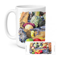 Barq's and Crabs Ceramic Coffee Mug 15 oz Decorative Large C Handle Mug Cup for Tea, Cocoa Hot Chocolate