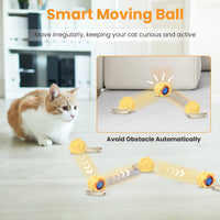 1Pc Cat Toys Ball Fast Rolling In Pouch Rechargeable Motion Activated Interactive Cat Toys For Indoor Cats Hide And Seek