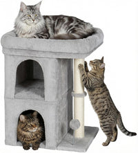 Cat Tree for Large Cats 24in Tower with Perch Condos Scratching Post