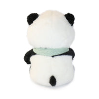 10-Inch Black and White Blush Panda with Gray Scarf