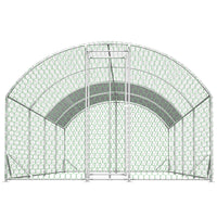 26'x9'x6'Large Metal Chicken Coop,Walk-in Poultry Cage,Chicken Run With Waterproof Cover,Outdoor Backyard Farm,Chicken R