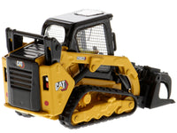 CAT Caterpillar 259D3 Compact Track Loader with Work Tools and Operator Yellow "High Line Series" 1/50 Diecast Model by Diecast Masters