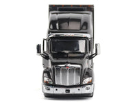 Peterbilt 579 UltraLoft Truck Tractor Black Metallic with "CAT Caterpillar" Mural Trailer "Transport Series" 1/50 Diecast Model by Diecast Masters