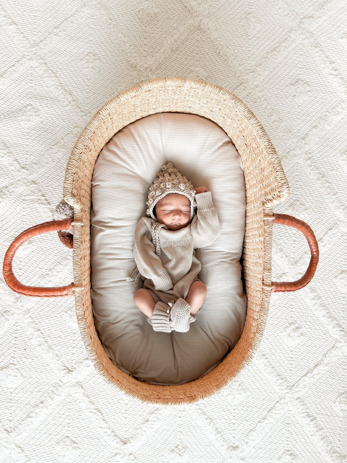 Oat Ribbed Baby Lounger Cover - BIG FRENCHIES