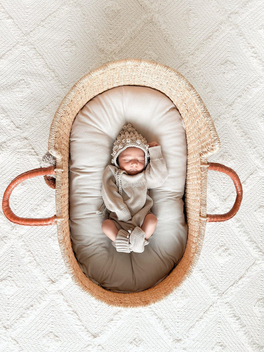 Oat Ribbed Baby Lounger Cover - BIG FRENCHIES