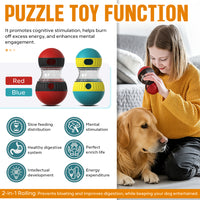Dog Puzzle Toy, Adjustable Treat Dispensing Ball Food Dispenser Tough Slow Feeder Puppy Enrichment Training Toy Pet Inte