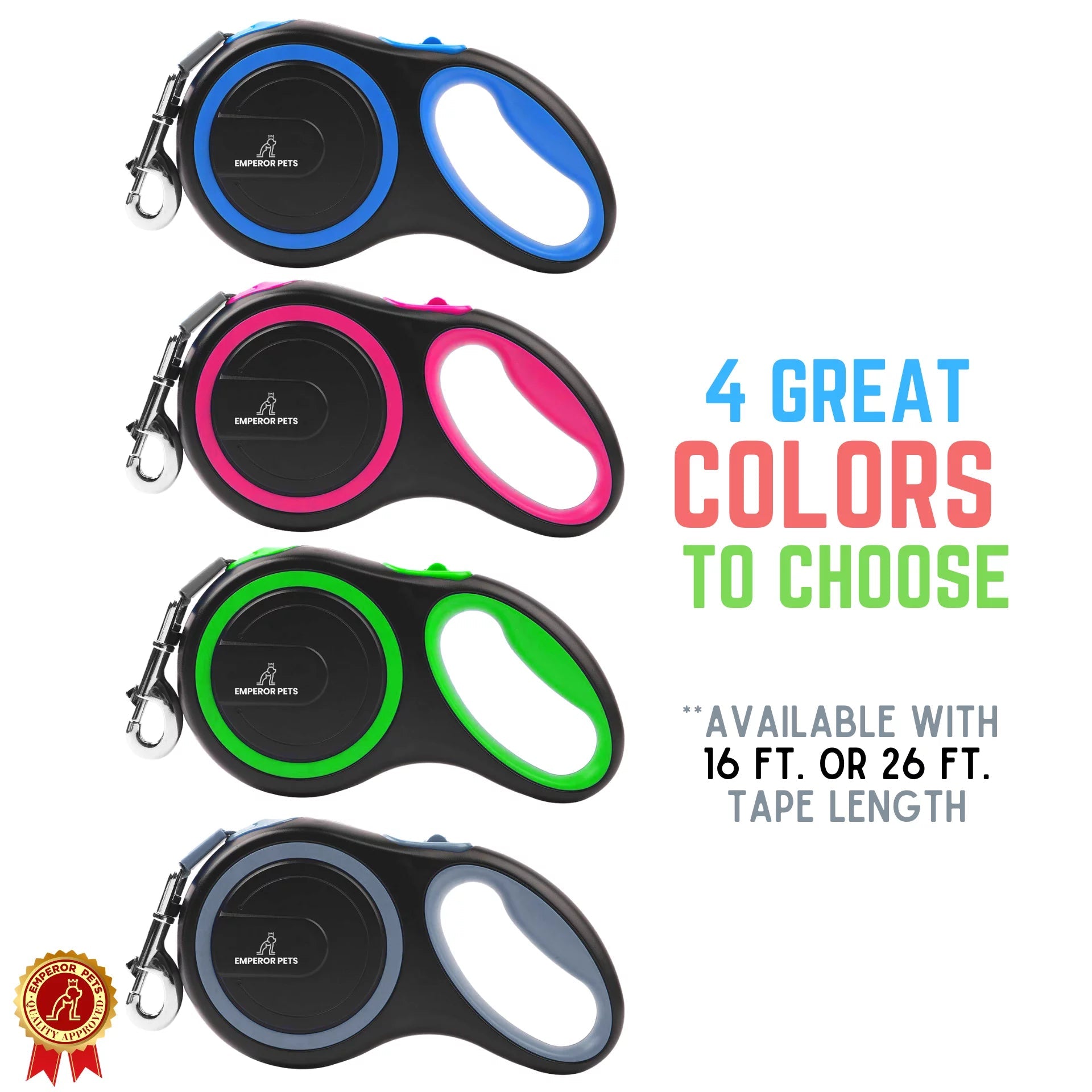 Unleash Adventure! 🌟 16ft Heavy-Duty Retractable Leash for Large Dogs (up to 110lbs) 🐾 - BIG FRENCHIES