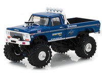 1974 Ford F-250 Ranger XLT Monster Truck Bigfoot #1 "The Original Monster Truck" Blue "Kings of Crunch" 1/43 Diecast Model Car by Greenlight