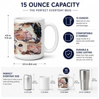 Crab Ceramic Coffee Mug 15 oz Decorative Large C Handle Mug Cup for Tea, Cocoa Hot Chocolate