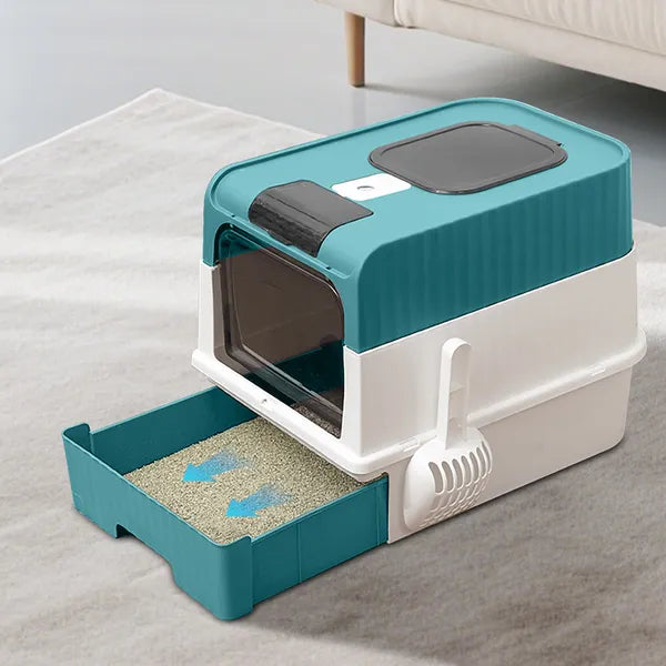 BlueMagic Cube Intelligent Cat Litter Box - Free Hands, Enjoy Pure Life & Automatic Cleaning, Silent Design, Preferred F