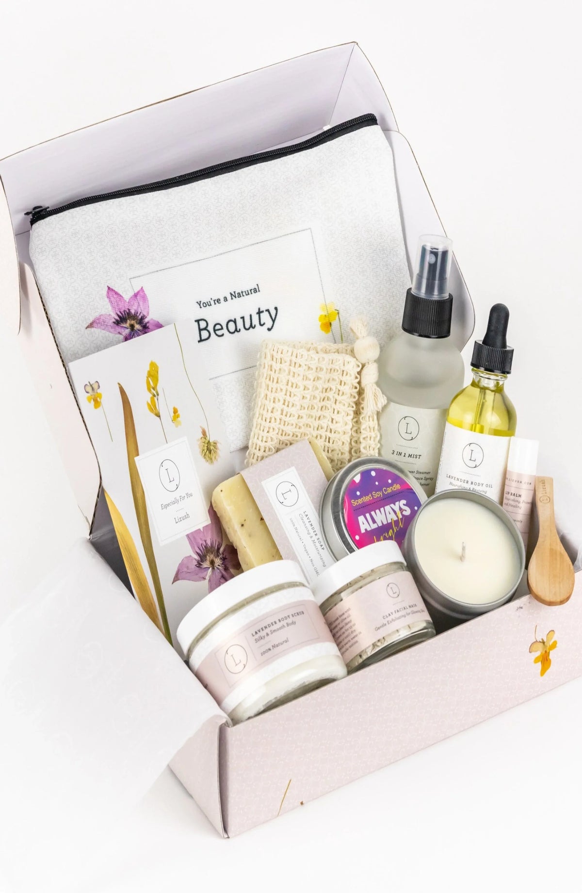 Spa Gift Box, Natural Lavender Bath & Body Relaxing Package for Friend - BIG FRENCHIES